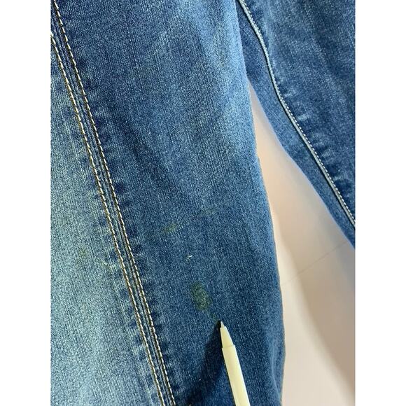 SOHO NEW YORK & COMPANY Women's Blue Raw-Hem Skinny Ankle Jeans SZ 14 - Picture 6 of 11